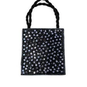 Vintage Black Sequin Mini Evening Bag